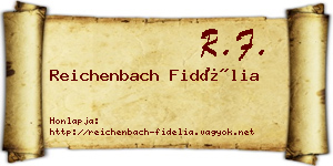 Reichenbach Fidélia névjegykártya